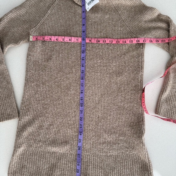 NWT American Apparel Knit Turtle Neck Ribbed Long Sleeve Tunic Sweater - Picture 5 of 5